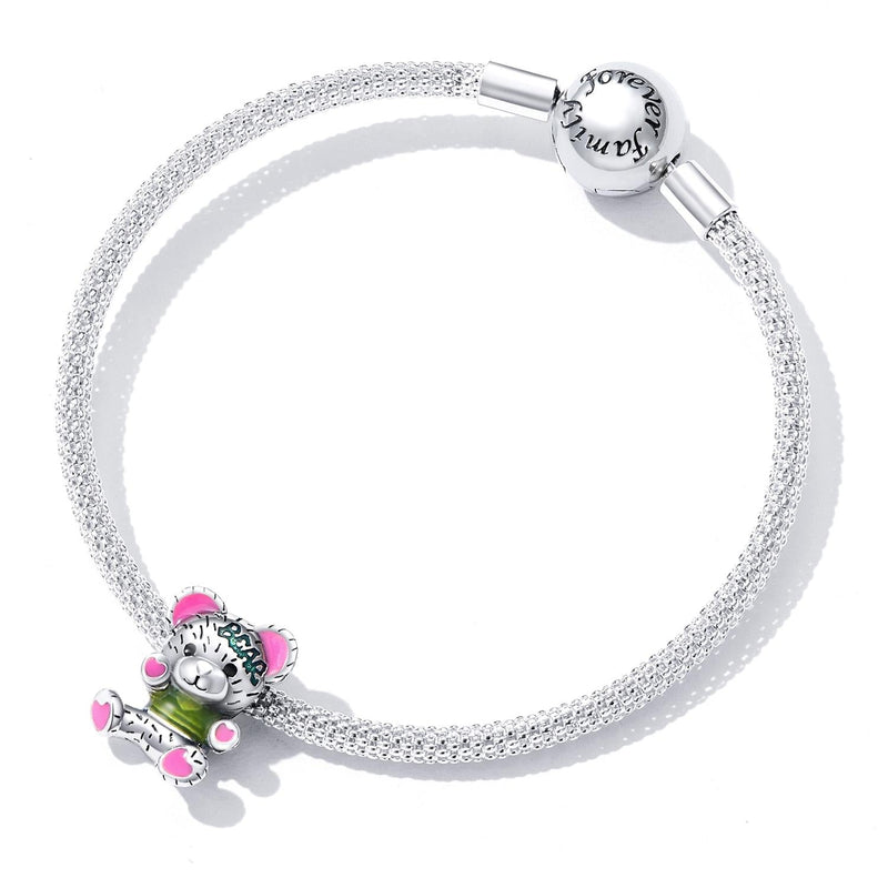 925 Sterling Silver Bear Beads For Diy Bracelets & Necklaces