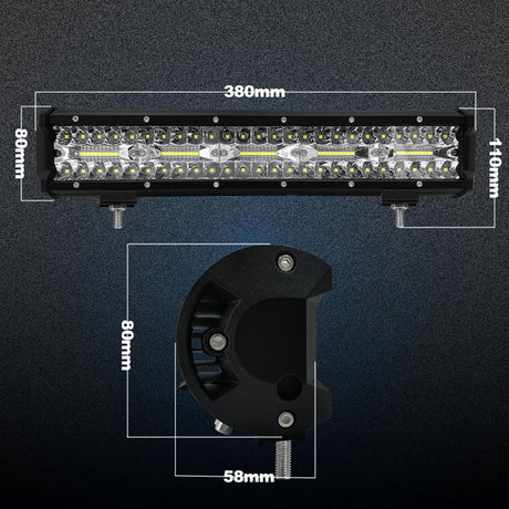 15 Inch 75W 7500Lm 6000K Led Strip Working Refit Off - Road Vehicle Lamp Roof Strip Light