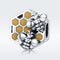 925 Sterling Silver Personalized Bee Hive Bracelet Charm