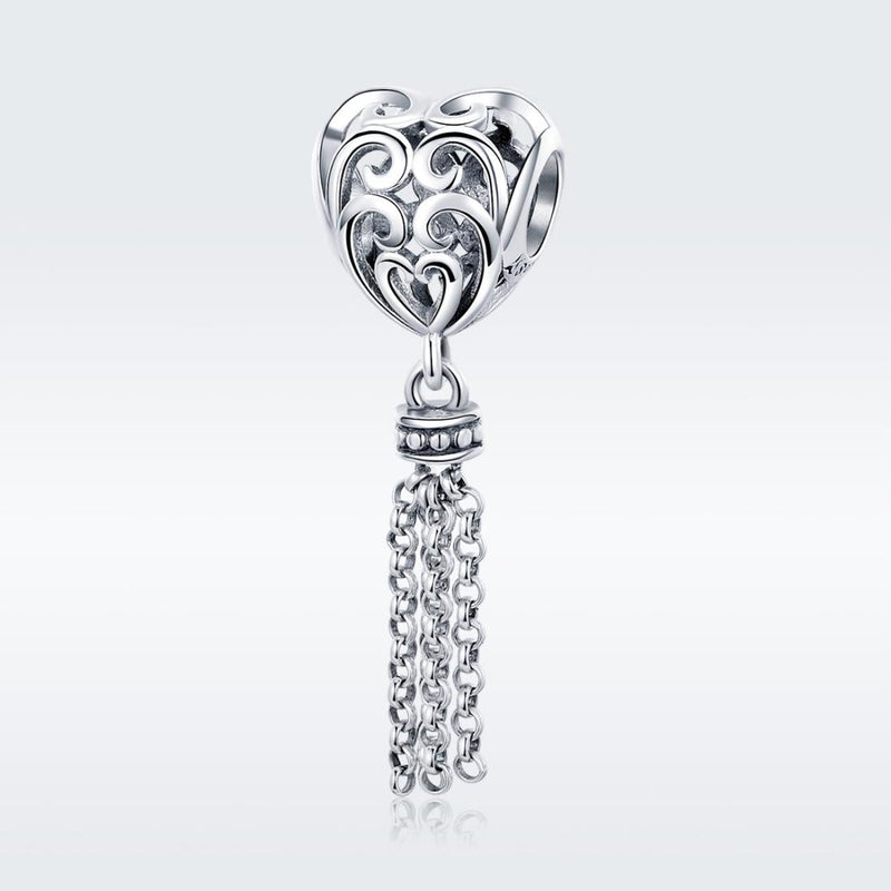 925 Sterling Silver Love Heart Beads