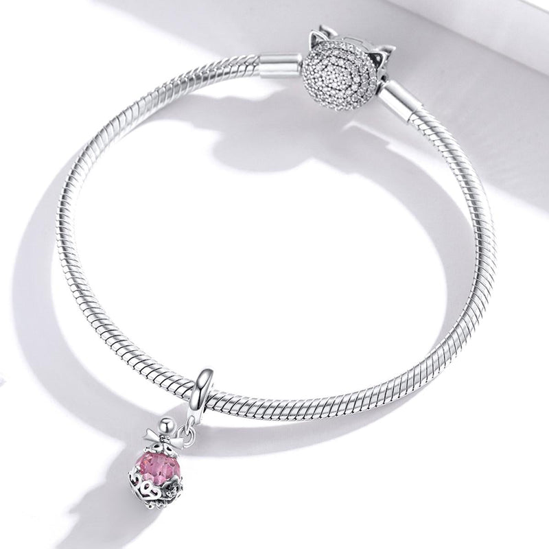 925 Sterling Silver Perfume Bottle Pendant For Diy Bracelets & Necklaces