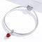 925 Sterling Silver Beaded Strawberry Pendant For Diy Bracelets