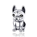 925 Sterling Silver French Bulldog Beaded Diy Bracelet