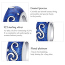 925 Sterling Silver Blue Star Beaded Bracelet Charms