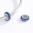 925 Sterling Silver Blue Star Beaded Bracelet Charms