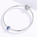 925 Sterling Silver Blue Star Beaded Bracelet Charms
