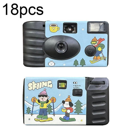18 Retro Film Camera Stickers - Waterproof & Decorative No Camera