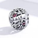 925 Sterling Silver Diy Birthstone Bracelet / Necklace Set July Style - July