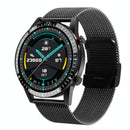 1.3 Inch Heart Rate / Blood Pressure / Blood Oxygen Monitoring Watch - Black Steel