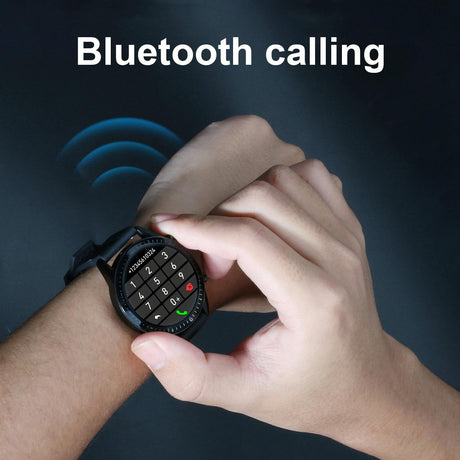 1.3 Inch Heart Rate / Blood Pressure / Blood Oxygen Monitoring Watch - Black Steel