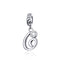 925 Sterling Silver Personalized Letter Pendant For Diy Bracelets & Necklaces Style - G