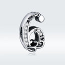 925 Sterling Silver Relief Number Series 0 9 Beads For Diy Bracelets And Necklaces Style - 6
