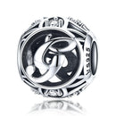 925 Sterling Silver 26 English Letter Beads For Diy Bracelets & Necklaces Style - G