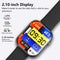 2.1 Inch Screen Smart Watch With Blood Sugar / Blood Oxygen Monitoring / Sos Alarm / 100+ Sports Modes - Black 3-Bead Steel - Black Brown Leather