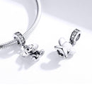 925 Sterling Silver Elephant Pendant For Diy Bracelets