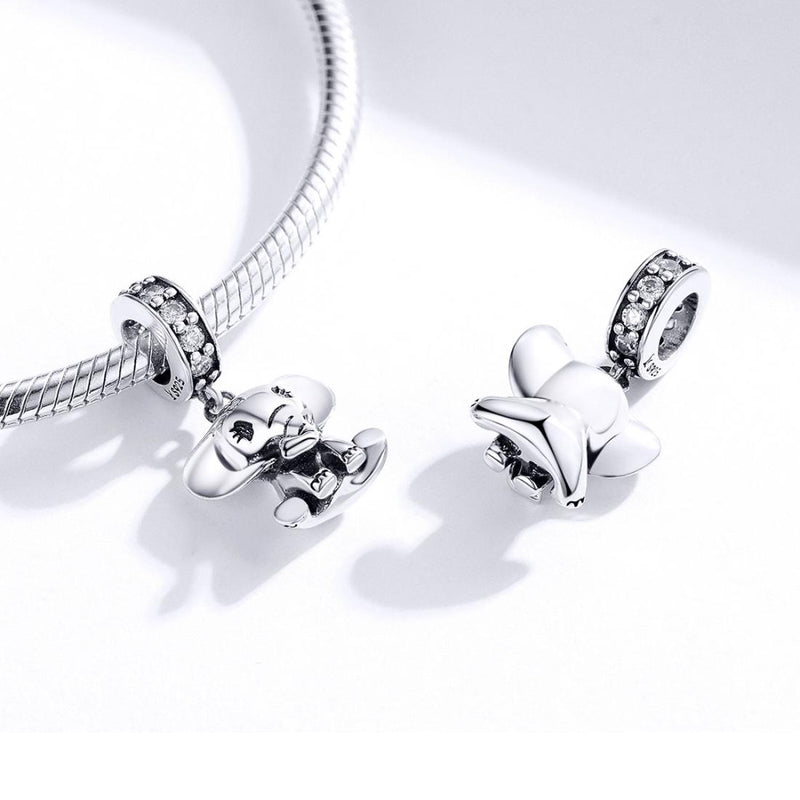 925 Sterling Silver Elephant Pendant For Diy Bracelets