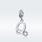 925 Sterling Silver Personalized Letter Pendant For Diy Bracelets & Necklaces Style - Q