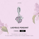 925 Sterling Silver Ladybug Pendant For Bracelets & Necklaces