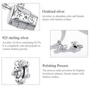 925 Sterling Silver Glass Pendant For Diy Bracelets & Necklaces