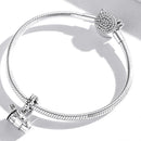 925 Sterling Silver Glass Pendant For Diy Bracelets & Necklaces