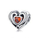 925 Sterling Silver Diy Heart Beads For Bracelets & Necklaces
