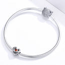 925 Sterling Silver Diy Heart Beads For Bracelets & Necklaces