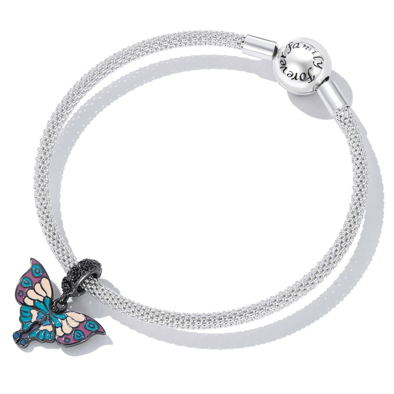 925 Sterling Silver Artistic Butterfly Pendant For Diy Bracelets & Necklaces