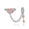 925 Sterling Silver Heart Safety Chain For Diy Bracelets