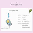 925 Sterling Silver Sun Tarot Pendant For Diy Bracelets & Necklaces