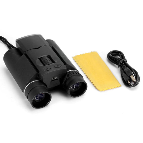 10X25 Zoom Binocular Telescope With Hd Digital Camera And 1.5 Lcd Screen - Black