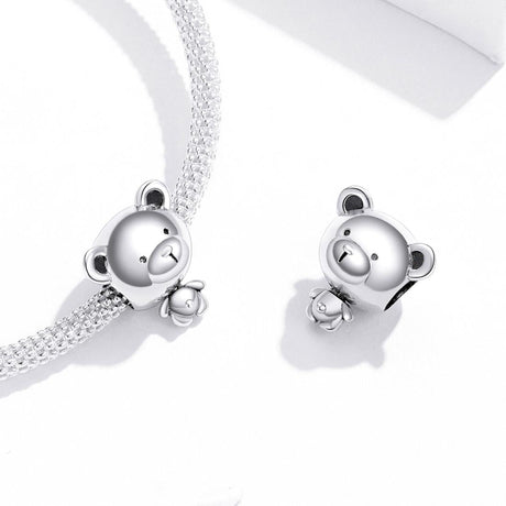 925 Sterling Silver Bear Bead Bracelet Accessories