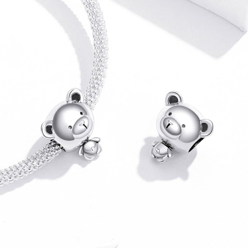 925 Sterling Silver Bear Bead Bracelet Accessories