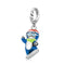 925 Sterling Silver Ski Penguin Pendant For Diy Bracelets & Necklaces