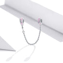 925 Sterling Silver Heart Safety Chain For Diy Bracelets & Necklaces