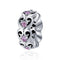 925 Sterling Silver Cat Heart Diamond Bead Bracelet / Necklace Accessory