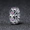 925 Sterling Silver Cat Heart Diamond Bead Bracelet / Necklace Accessory