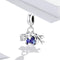 925 Sterling Silver Blue Zircon Aircraft Pendant For Diy Bracelets & Necklaces