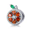 925 Sterling Silver Red Pomelo Bead Bracelet / Necklace Set