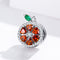 925 Sterling Silver Red Pomelo Bead Bracelet / Necklace Set