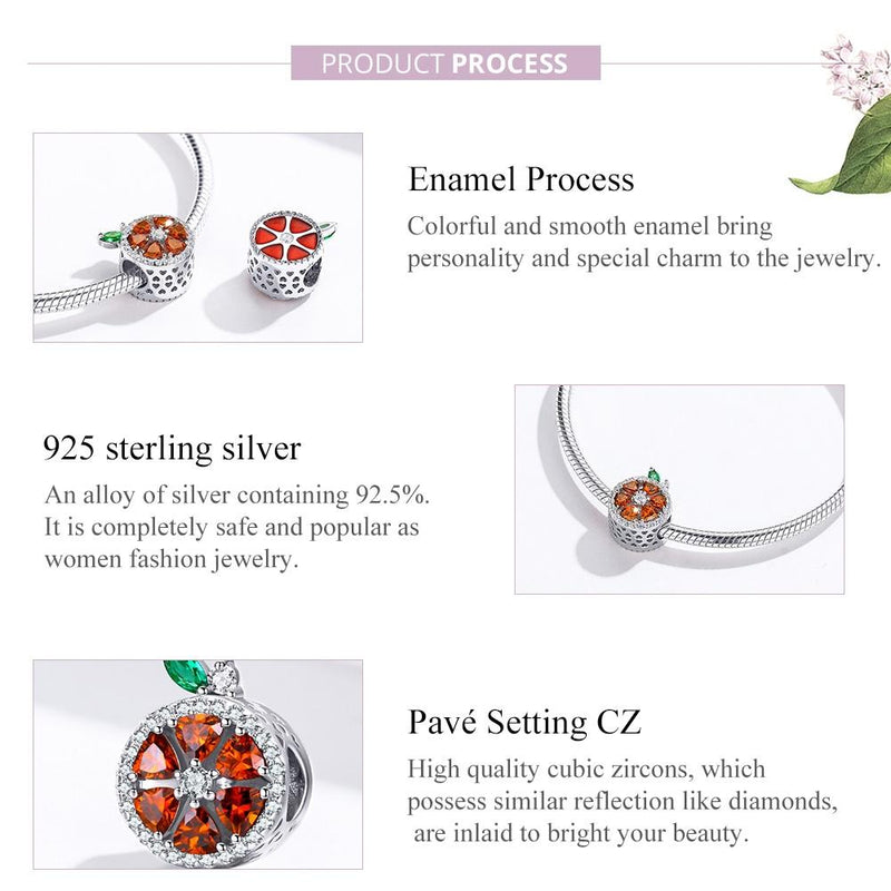 925 Sterling Silver Red Pomelo Bead Bracelet / Necklace Set
