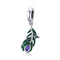 925 Sterling Silver Peacock Feather Pendant For Diy Bracelet Or Necklace