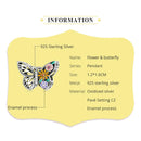 925 Sterling Silver Flower Butterfly Beads For Diy Bracelets & Necklaces