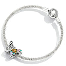 925 Sterling Silver Flower Butterfly Beads For Diy Bracelets & Necklaces