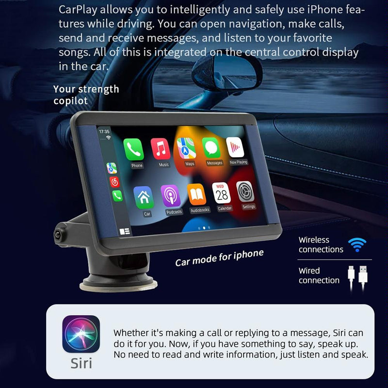 7 Inch Car Mp5 Player With Carplay & Tablet Monitor