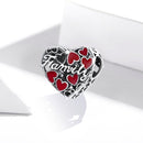 925 Sterling Silver Family Love Beads For Diy Bracelets & Necklaces