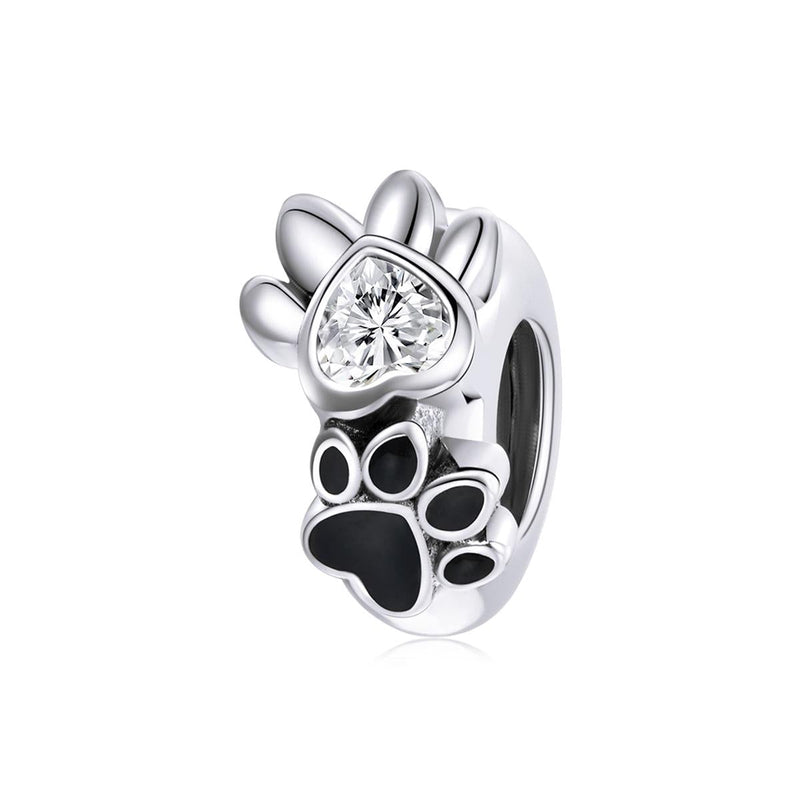 925 Sterling Silver Pet Imprint Beads For Diy Bracelets & Necklaces
