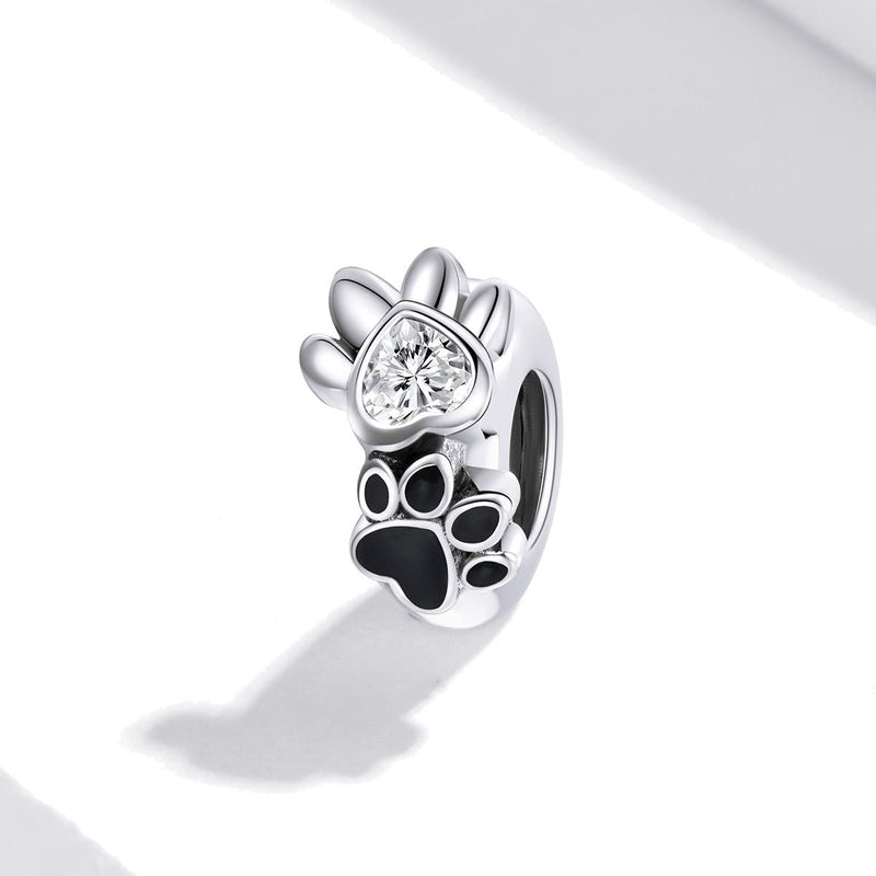 925 Sterling Silver Pet Imprint Beads For Diy Bracelets & Necklaces