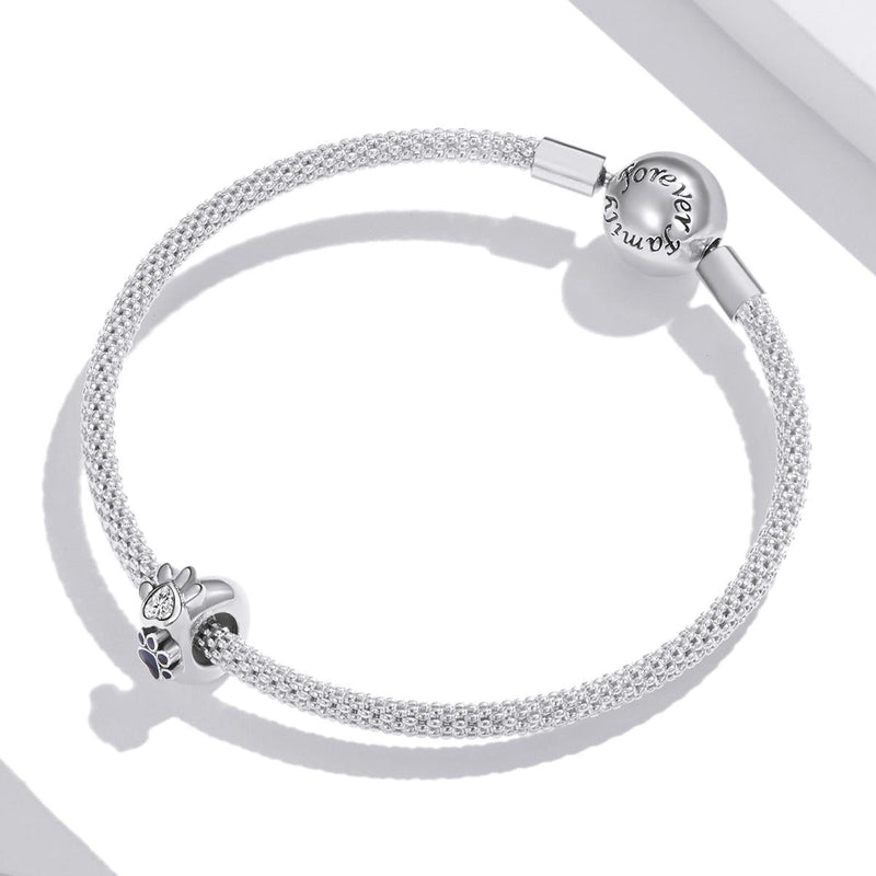 925 Sterling Silver Pet Imprint Beads For Diy Bracelets & Necklaces
