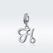 925 Sterling Silver Letter Pendant For Diy Bracelet Or Necklace Style - H