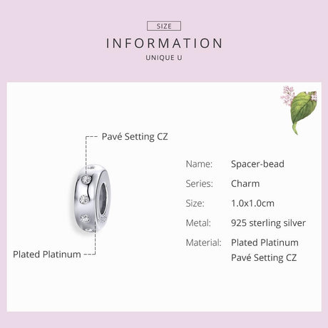 925 Sterling Silver Zircon Beaded Bracelet Accessories
